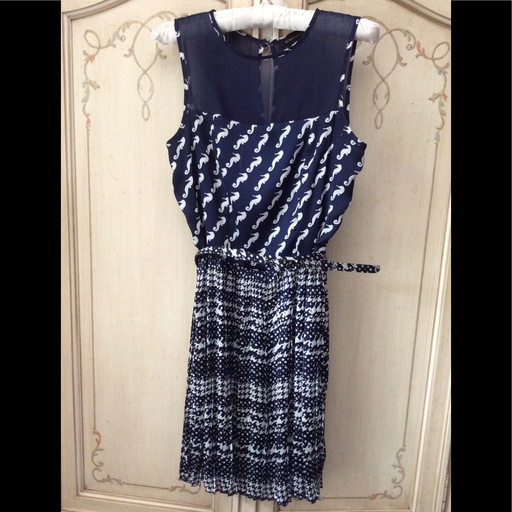 BCBGMAXAZRIA Seahorse print dress